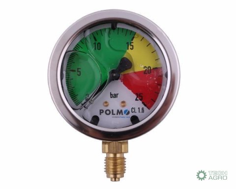 Manometr glicerynowy M63 0-25 bar gwint M12x1.5 dolne przyłącze. obudowa kwasoodporna. Opryskiwacz POLMO Manometr glicerynowy M63 0-25 bar gwint M12x1.5 dolne przyłącze. obudowa kwasoodporna. Opryskiwacz POLMO
