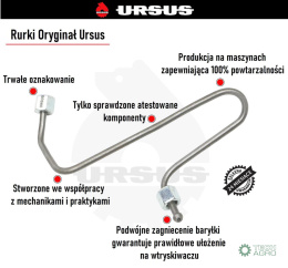 Przewód wtryskowy 1-cyl. PLA 0552 SW-400 ORYGINAŁ URSUS