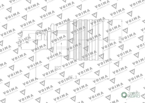 Szybkozłącze hydrauliczne gniazdo EURO M22x1.5 GZ Push-pull (9100822G) VOIMA (opakowanie 50szt) Szybkozłącze hydrauliczne gniazdo EURO M22x1.5 GZ Push-pull (9100822G) VOIMA (opakowanie 50szt)