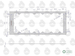 Uszczelka korpusu tylnego mostu górna krążelit 0.8mm C-330 ( sprzedawane po 5 ) ORYGINAŁ URSUS