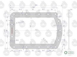 Uszczelka korpusu tylnego mostu przednia krążelit 0.8mm C-330 ( sprzedawane po 5 ) ORYGINAŁ URSUS