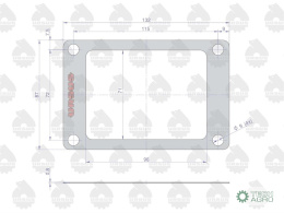 Uszczelka pokrywki pochwy krążelit 0.8mm C-330 ( sprzedawane po 10 ) ORYGINAŁ URSUS