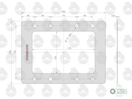 Uszczelka pokrywy dolnej skrzyni krążelit 0.8mm Zetor ( sprzedawane po 5 ) ORYGINAŁ URSUS