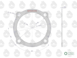 Uszczelka pokrywy zwolnicy krążelit 0.8mm C-330 ( sprzedawane po 10 ) ORYGINAŁ URSUS