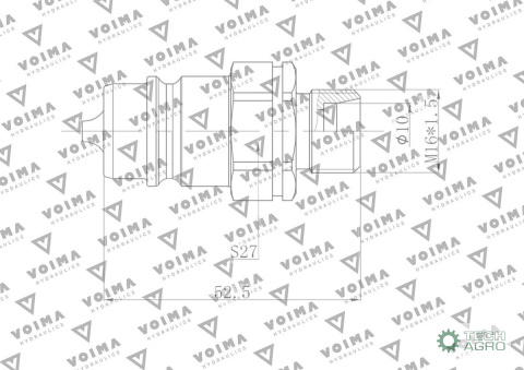 ZAWÓR WT.HYDR.EURO M16X1.5 GZ VOIMA ZAWÓR WT.HYDR.EURO M16X1.5 GZ VOIMA