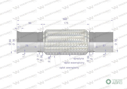 Łącznik elastyczny tłumika AL155806 John Deere WARYŃSKI