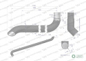 Tłumik rura wylotowa AL116287 John Deere WARYŃSKI