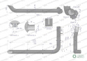 Tłumik rura wylotowa Case New Holland Ford Fiat 82020040 WARYŃSKI
