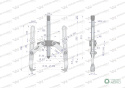 Ściągacz do łożysk dwuramienny 50-400 Waryński