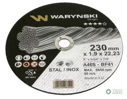 Tarcza do cięcia metalu 230 x1.9 x22.23 mm Waryński (sprzedawane po 5 szt w op 5 szt)