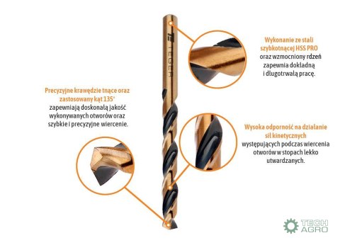 Wiertło do metalu HSS PRO (DIN 338) 2.5 mm / TEGER (sprzedawane po 10) Wiertło do metalu HSS PRO (DIN 338) 2.5 mm / TEGER (sprzedawane po 10)