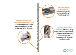 Wiertło do metalu HSS - długie (DIN 1869) 13.0/375 mm / TEGER
