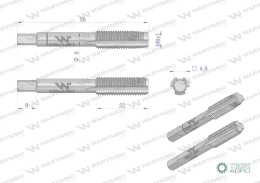 Gwintowniki komplet 2 szt do gwintu metrycznego drobnozwojnego DIN2181 M8X1 Waryński