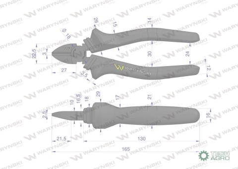 Szczypce boczne 160 mm Waryński Szczypce boczne 160 mm Waryński