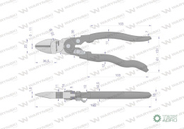 Szczypce do cięcia chwyt wzmocniony przegubem Waryński