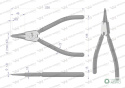 Szczypce do pierścieni osadczych 240 mm zewnętrzne proste Waryński