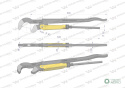 Szczypce nastawne szwedzkie do rur szczęki typ S o rozstawie max 67mm długość 535mm Waryński