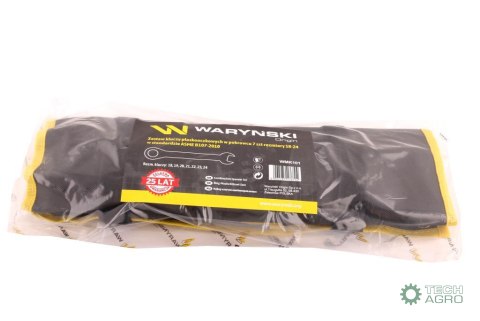 Zestaw kluczy płaskooczkowych w pokrowc u 7 szt rozmiary 18-24 w standardzie ASME B107-2010 Waryński Zestaw kluczy płaskooczkowych w pokrowc u 7 szt rozmiary 18-24 w standardzie ASME B107-2010 Waryński
