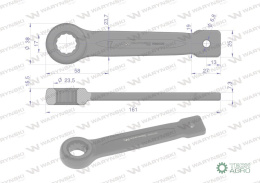 Klucz oczkowy do pobijania 17 mm Waryńs ki