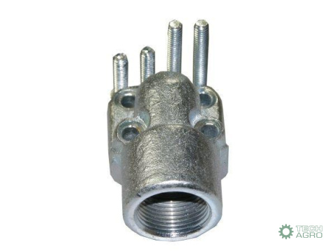 Adapter pompy hydraulicznej kątowy 4 otwory 3/4" 40 mm M6 Adapter pompy hydraulicznej kątowy 4 otwory 3/4" 40 mm M6