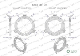 Plastikowe łożyska do obudowy wału zestaw 93x60mm i 93x69mm Seria 6R i 7R Waryński