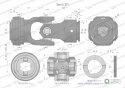 Przegub kompletny z krzyżakiem 27X74.6 seria 3 do rury zewnętrznej 43.5mm Waryński