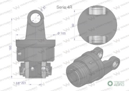 Sprzęgło jednokierunkowe prawe wału Seria 4R - 27x82 - 1 3/8 Z21 WARYŃSKI