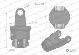 Sprzęgło jednokierunkowe prawe wału Seria 7R - 30x106 - 1 3/8 Z21 WARYŃSKI