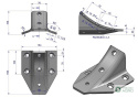 Uchwyt lemieszy bocznych agregatu podorywkowego AP/86 Gruber Kos Unia Grudziądz