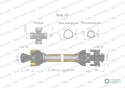 Wał przegubowo-teleskopowy 660-800mm 970Nm Z6 1 3/4 sprzęgło cierne 1700Nm CE 2020 seria 7R WARYŃSKI