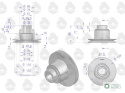Koło pasowe wału korbowego MF3 ORYGINAŁ URSUS