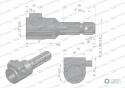 Redukcja adapter na trzpień 1 3/4" 20 wpustów na wałek 1 3/8" 6 wpustów WARYŃSKI