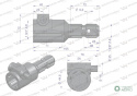 Redukcja adapter na trzpień 1 3/4" 6 wpustów na wałek 1 3/8" 6 wpustów WARYŃSKI