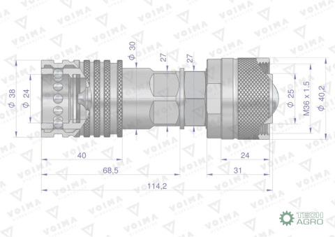Redukcja ZSR (50493REDUKCJA) wtyczka/gniazdo EURO PUSH-PULL skręcane VOIMA (opakowanie 10szt) Redukcja ZSR (50493REDUKCJA) wtyczka/gniazdo EURO PUSH-PULL skręcane VOIMA (opakowanie 10szt)