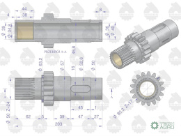 Wałek reduktora kompletny C-360 ORYGINAŁ URSUS