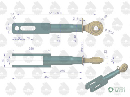 Wieszak lewy C-385 1734 1934 ORYGINAŁ URSUS