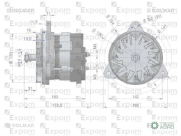 Alternator mocowany na sprężarkę EX-241020 MF3 Nowy Typ EXPOM KWIDZYN eu