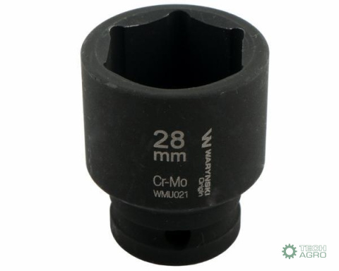 Nasadka udarowa sześciokątna 1/2". 28 mm. CrMo. DIN 3129. Waryński Nasadka udarowa sześciokątna 1/2". 28 mm. CrMo. DIN 3129. Waryński