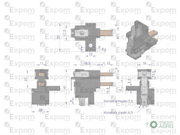 Szczotkotrzymacz ze szczotkami alternatora EX230000. EX260000 C-330 C-360 EXPOM KWIDZYN eu