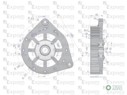 Tarcza pokrywa przednia alternatora EX257000 A120 Bizon EXPOM KWIDZYN eu