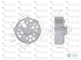 Tarcza pokrywa tylna alternatora EX230000. EX260000 C-330 C-360 EXPOM KWIDZYN eu