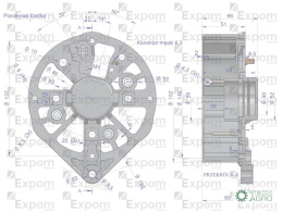 Tarcza pokrywa tylna alternatora EX257000 A120 Bizon EXPOM KWIDZYN eu