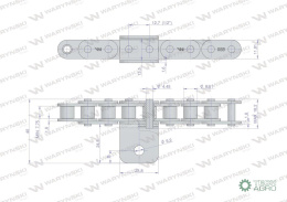 Łańcuch C08B (R1 1/2) przenośnika Kombajnu do Porzeczek 48 łopatek Waryński