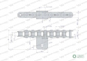 Łańcuch C08B (R1 1/2) przenośnika Kombajnu do Porzeczek Waryński (sprzedawane po 100m)