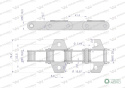 Łańcuch podajnika CA550 łapka K1 co 2 ogniwa 5m Waryński