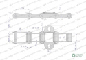 Łańcuch podajnika S55 łapka K1 co 8 ogniwa 5m Waryński