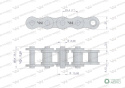 Łańcuch rolkowy 16B-1-106PZ (R1 1) adaptera zastosowanie Rozrzutnik Tandem Waryński