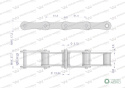 Łańcuch rolkowy S45 5m Waryński