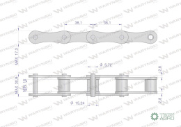 Łańcuch rolkowy S51 5m Waryński