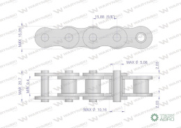 Łańcuch rolkowy napęd - zbiornik 50A-51PS+Z+P zastosowanie New Holland 84558292 Waryński